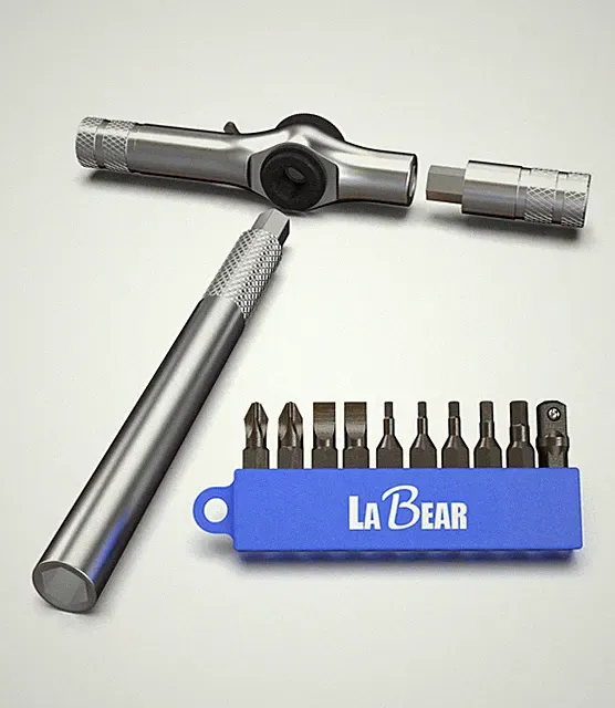 12-in-1 Bike Multitool with Ratchet Wrench – Compact Folding T-Handle Repai...