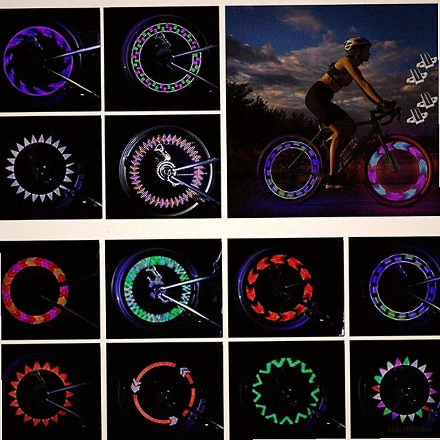 A12+ LED Bike Wheel Lights for Night Riding, Waterproof Safety Bicycle Spoke...