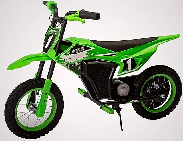 Adventure Force 12V Kids Electric Dirt Bike Green Off-Road FUN Unisex Ages 5+