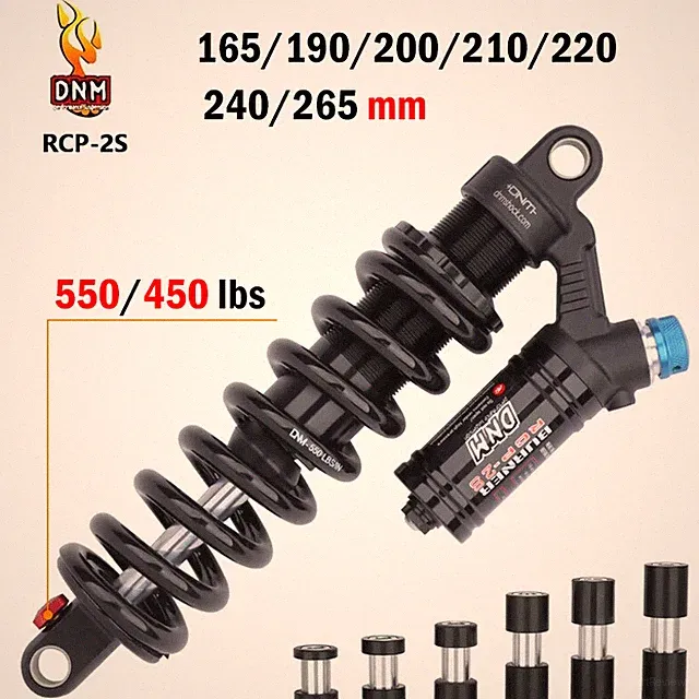DNM 165-240mm Mountain Bike Rear Shock Absorber 550LBS Spring Soft Tail Shock