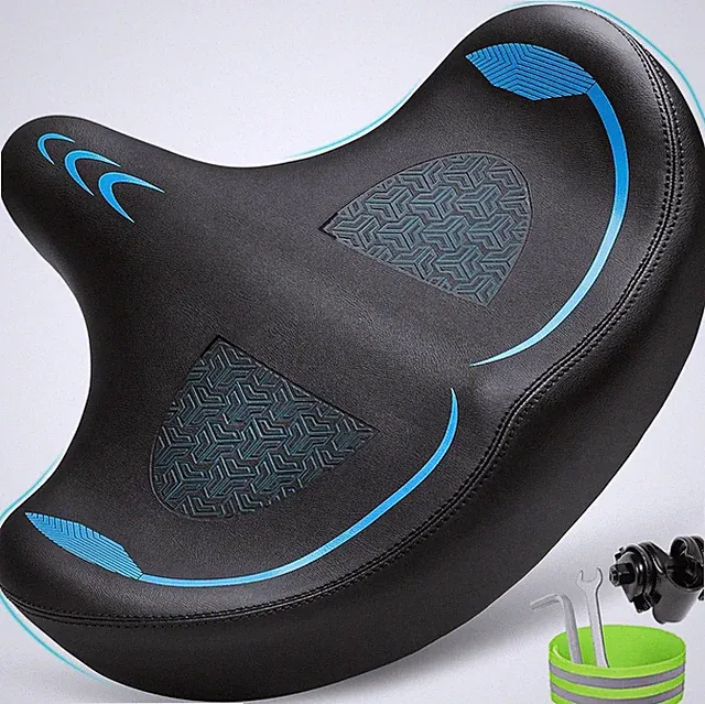 Extra Wide Bicycle Seat Cushion for Men Women Comfortable Gel Bike Saddle Cover