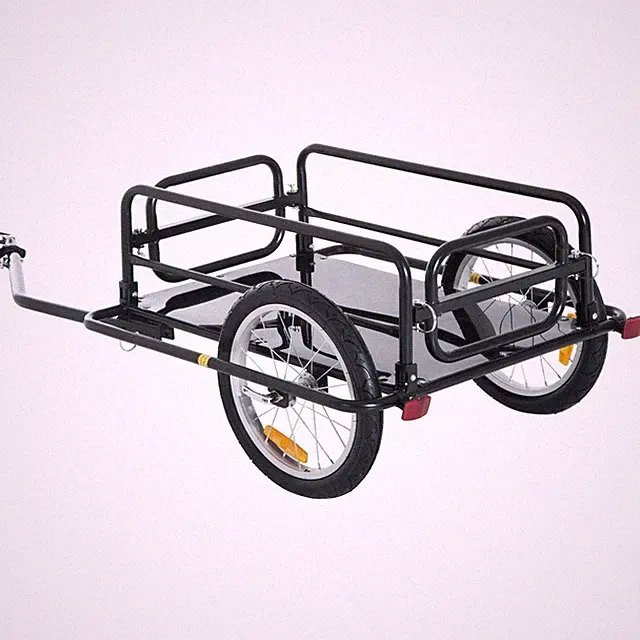 Folding Bike Cargo Trailer Aluminum Bike Trailer Cargo Luggage Max Load 110lbs