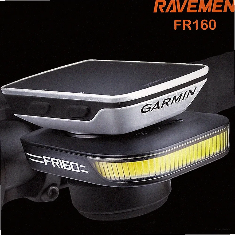 RAVEMEN Bike Head Light Bicycle Out-Front Lights Rechargeable FR160 For Garmin