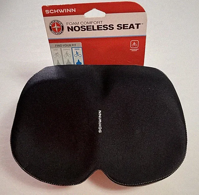 Schwinn Cruiser Noseless Bicycle Saddle Ergonomic No Pressure Comfort Bike Seat